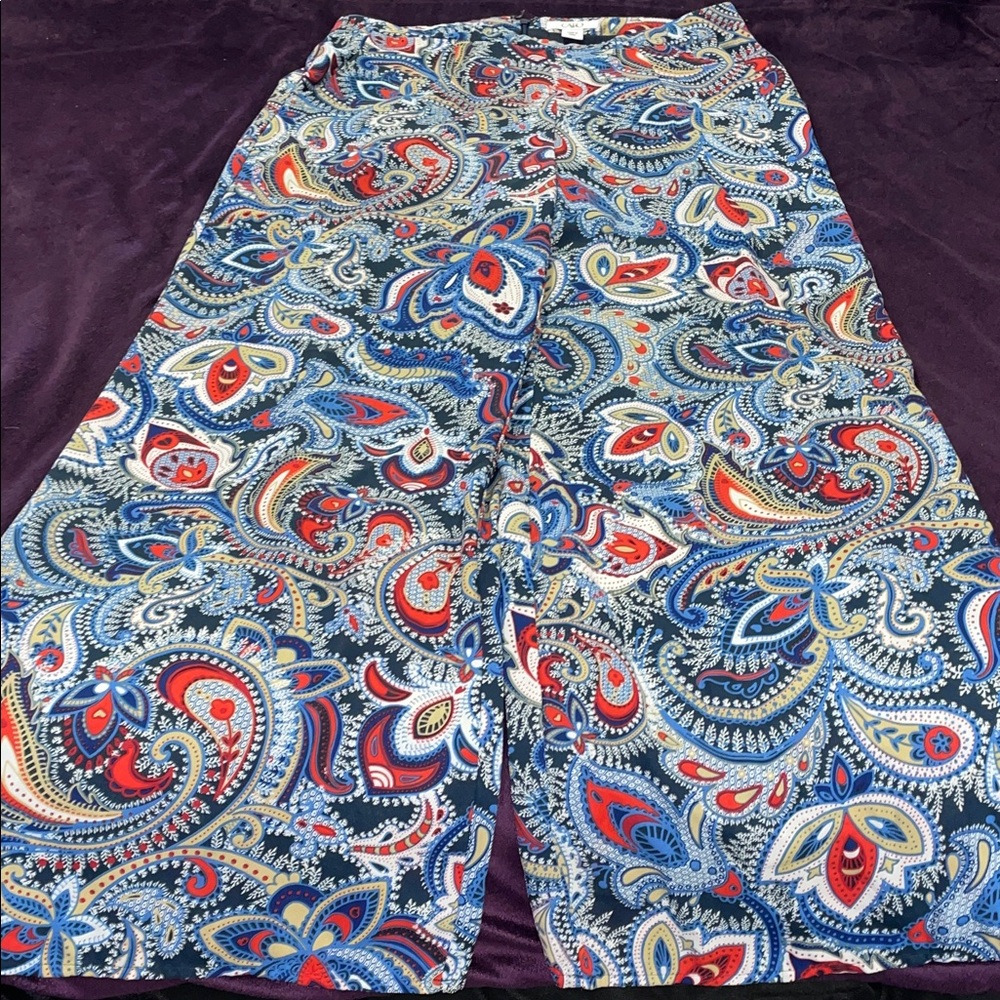 Cato Multicolor Paisley Boot Cut Pants